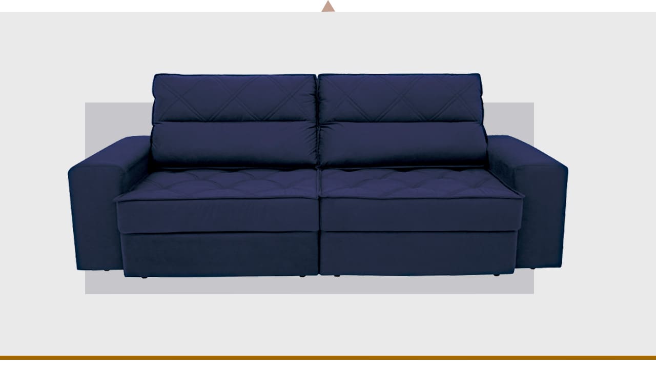 Sofá 4 Lugares Linoforte Fassatti Retrátil e Reclinável Ponto