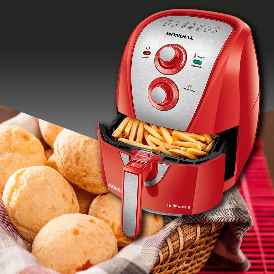 Fritadeira Elétrica Sem Óleo Air Fryer Mondial Extra