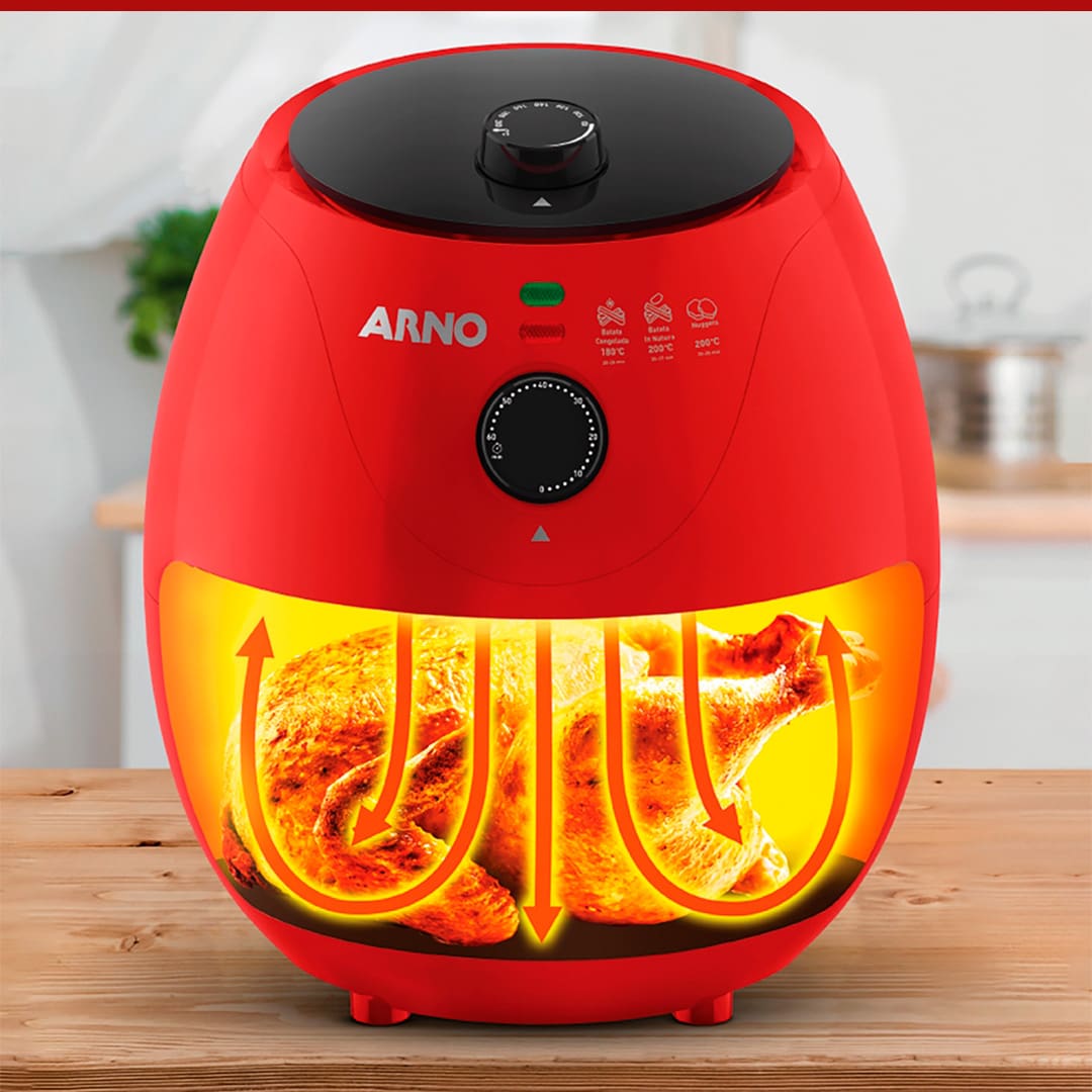 Fritadeira AirFry Arno Easy Fry temperatura capacidade