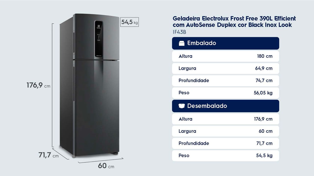 Geladeira Electrolux Frost Free Inverter 390L