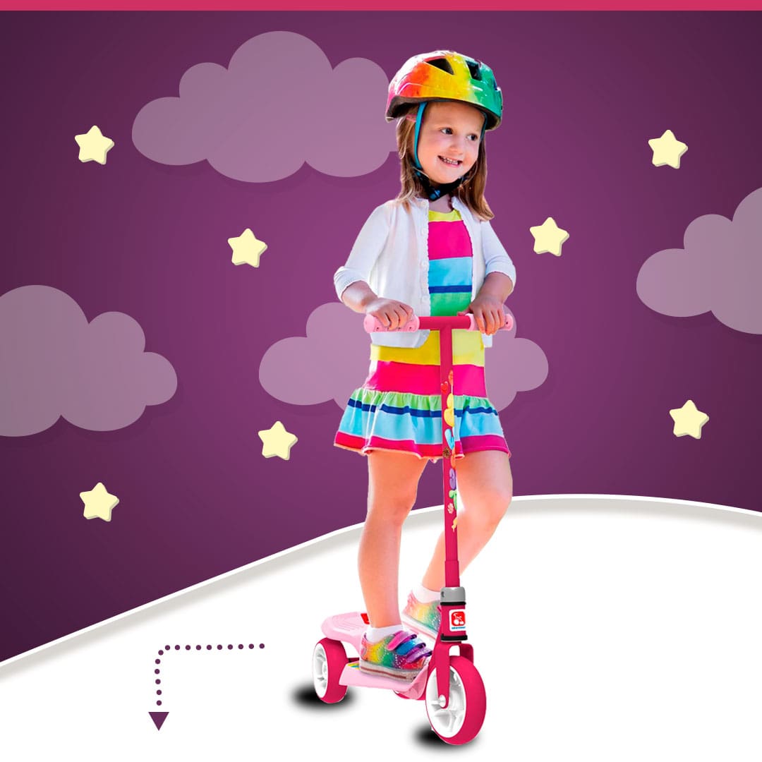 Patinete Infantil Bandeirante Sweet Game Rosa