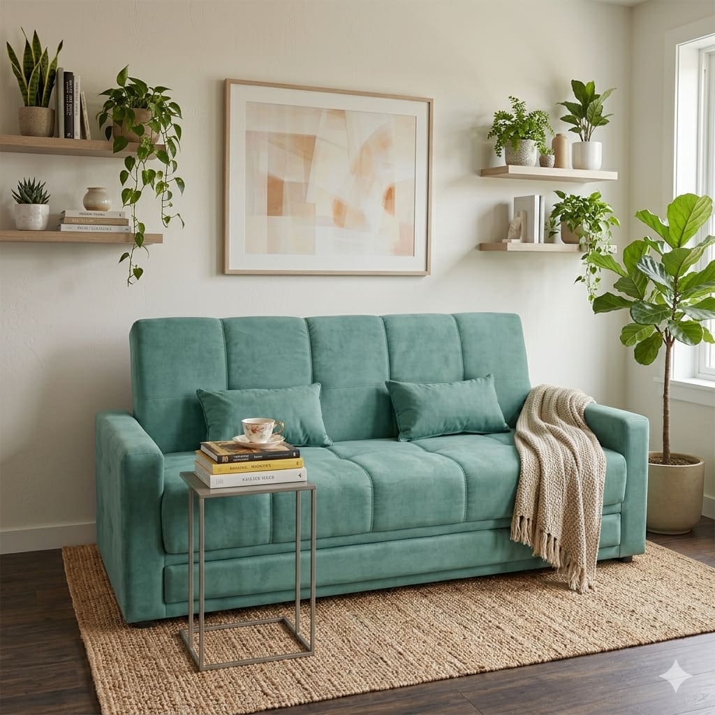 Sofá Cama Grazi 3 Lugares - Verde