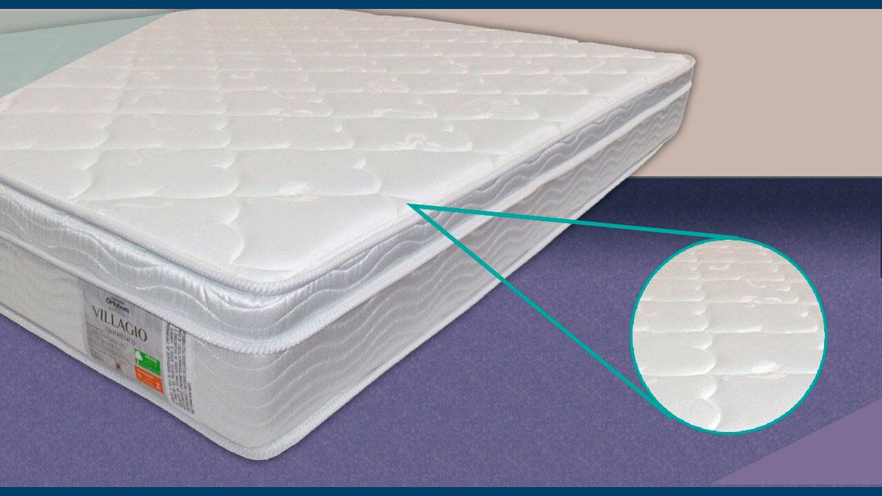 imagem lateral colchão branco destaque zoom textura tecido design desenho 