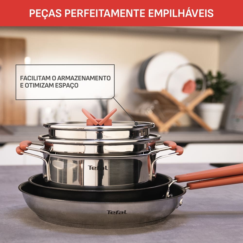 Conjunto de Panelas 4 Peças T-FAL Opti’Space