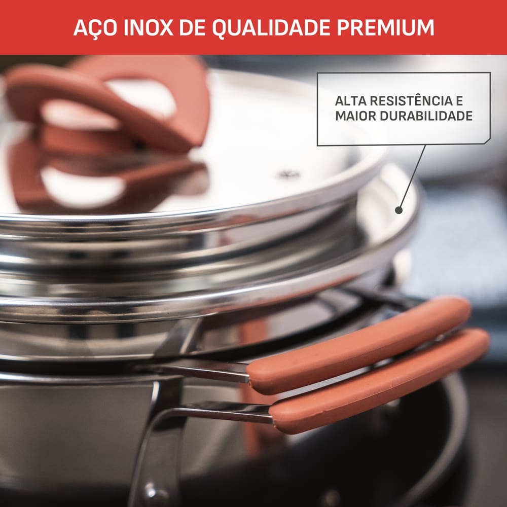 Conjunto de Panelas 4 Peças T-FAL Opti’Space