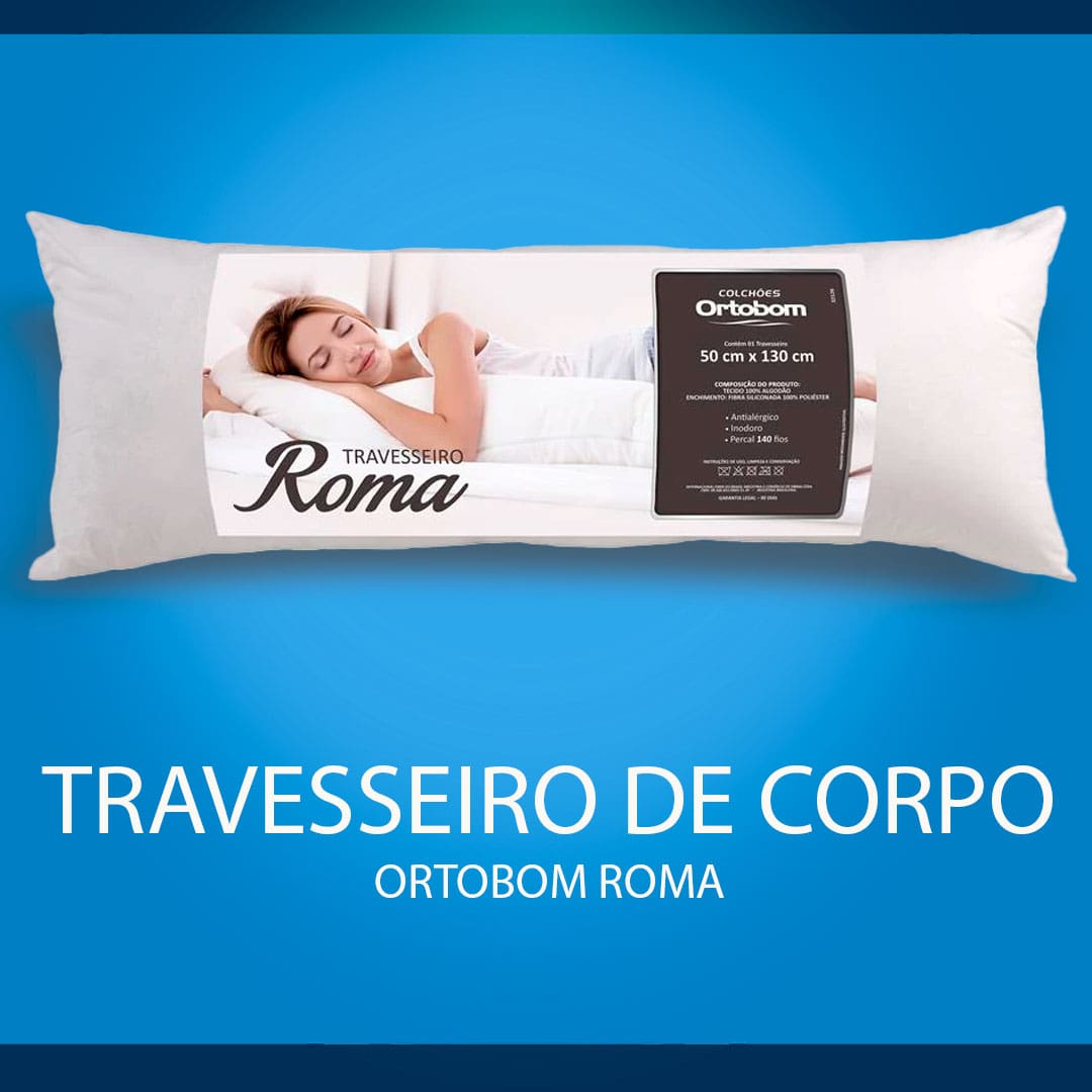 Travesseiro Corpo Ortobom Roma Branco
