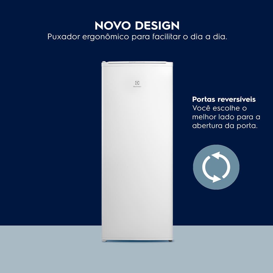 Design Moderno e Funcionalidades Avançadas. O Freezer Vertical Electrolux 197 litros traz um design moderno com novas funcionalidades, oferecendo uma experiência aprimorada e maior eficiência energética. Com capacidade ideal para armazenar alimentos e bebidas, é a escolha perfeita tanto para residências quanto para estabelecimentos comerciais.