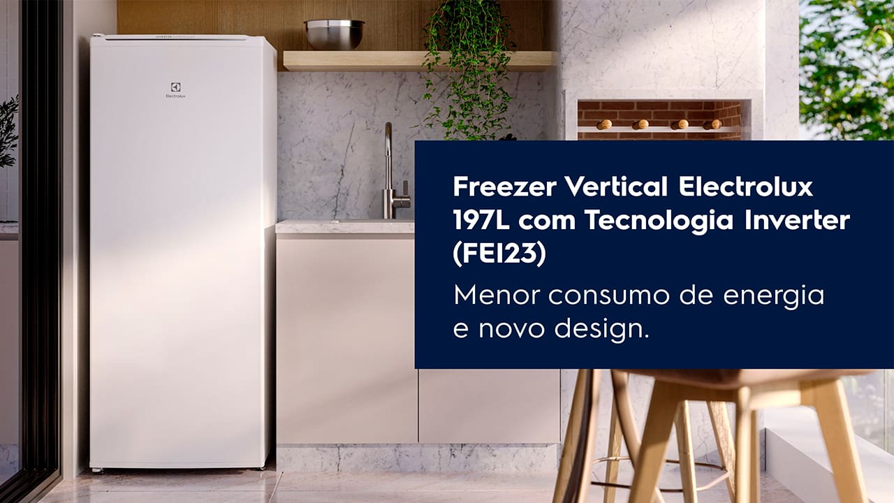 Design Moderno e Funcionalidades Avançadas. O Freezer Vertical Electrolux 197 litros traz um design moderno com novas funcionalidades, oferecendo uma experiência aprimorada e maior eficiência energética. Com capacidade ideal para armazenar alimentos e bebidas, é a escolha perfeita tanto para residências quanto para estabelecimentos comerciais.
