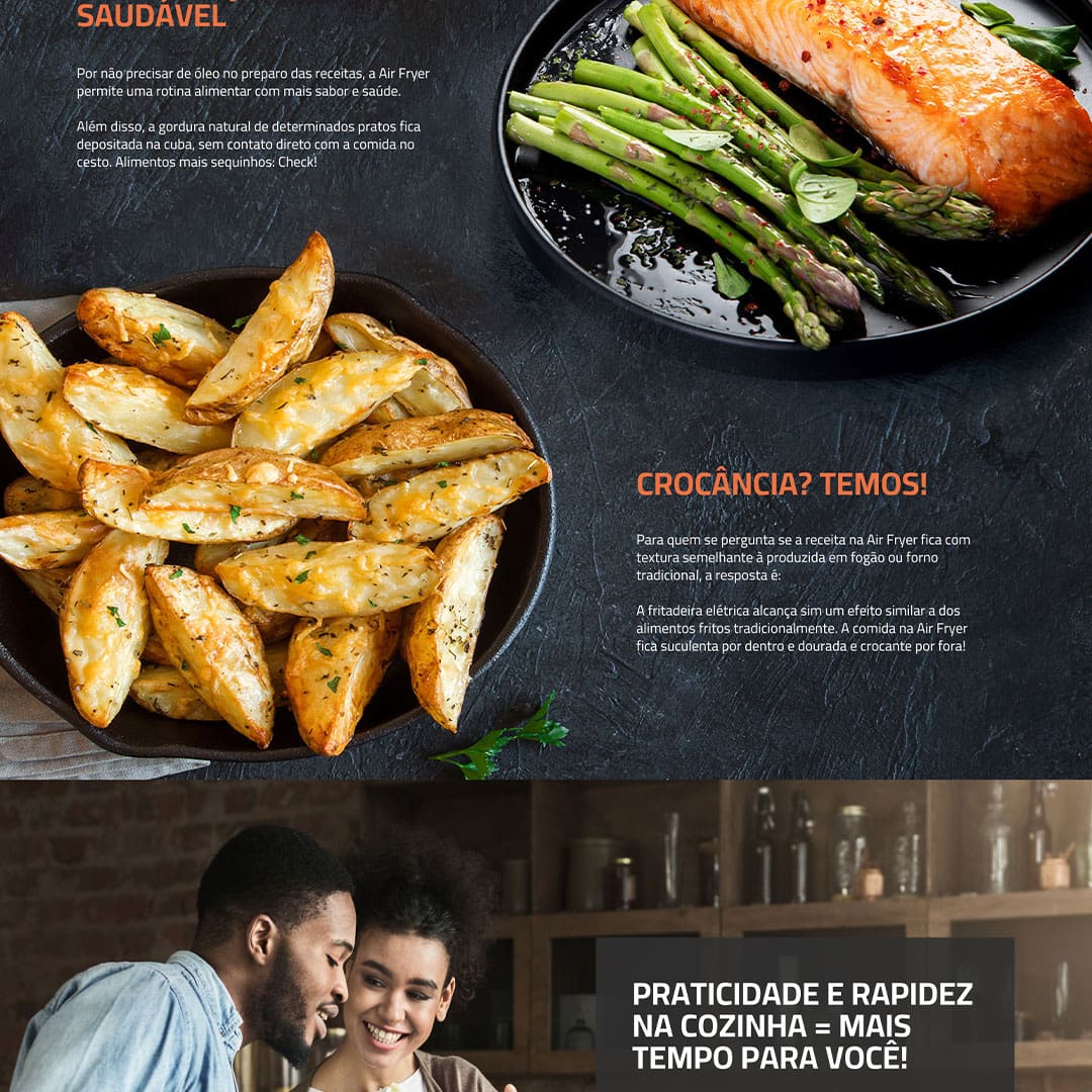 Fritadeira Elétrica Sem Óleo Air Fryer Mondial AFN-60 6L