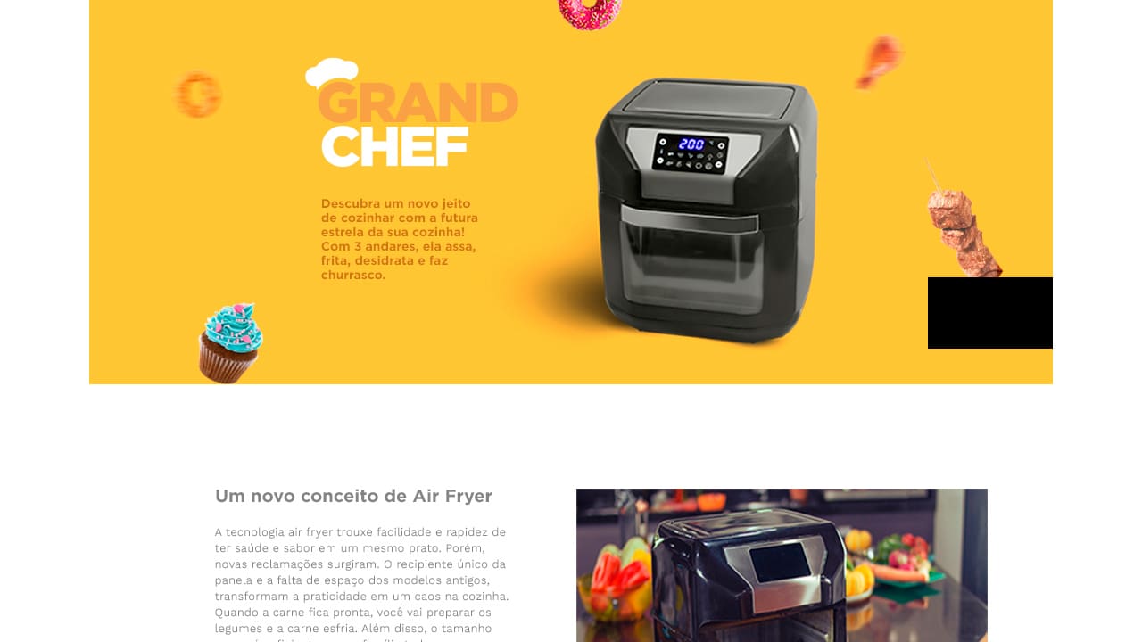 fritadeira-air-fry-obabox-grand-chef-ob030-10-litros