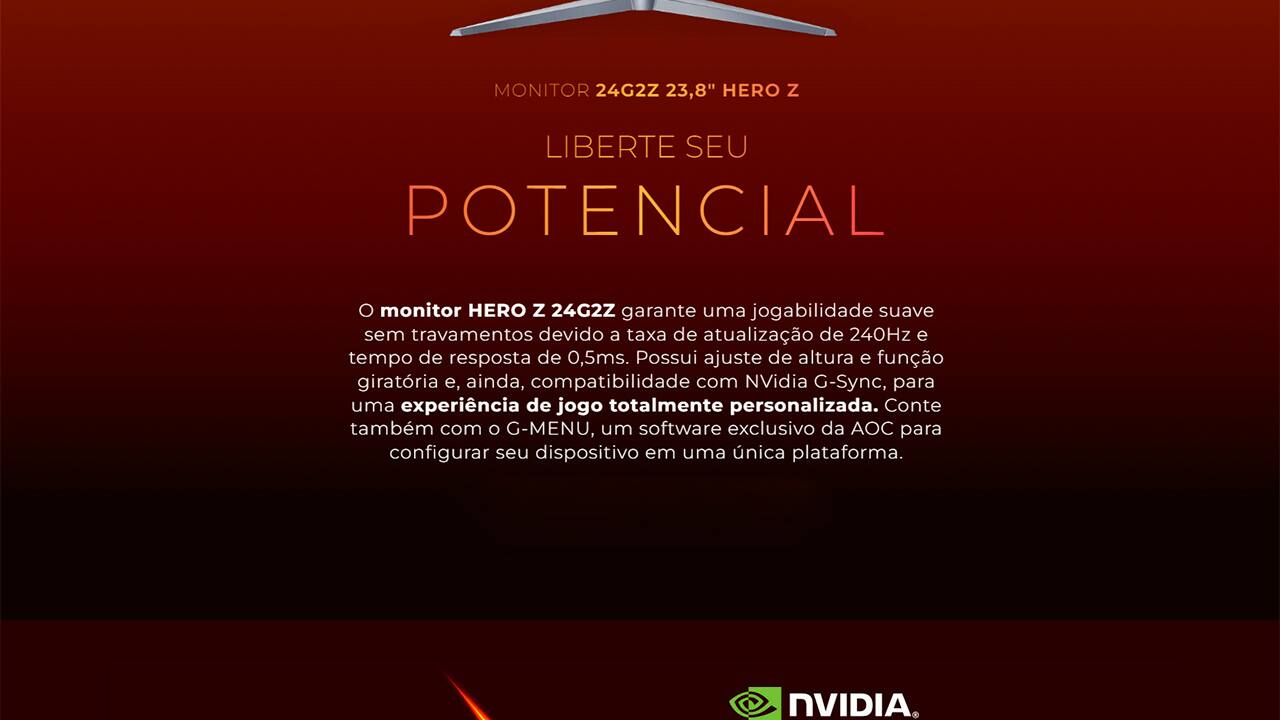 Monitor Gamer LED AOC Hero Z 24G2Z