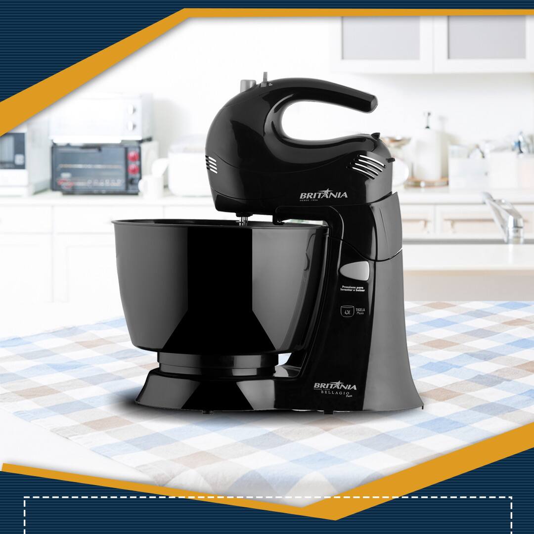 Batedeira Britânia Bellagio Maxx Preta 350W