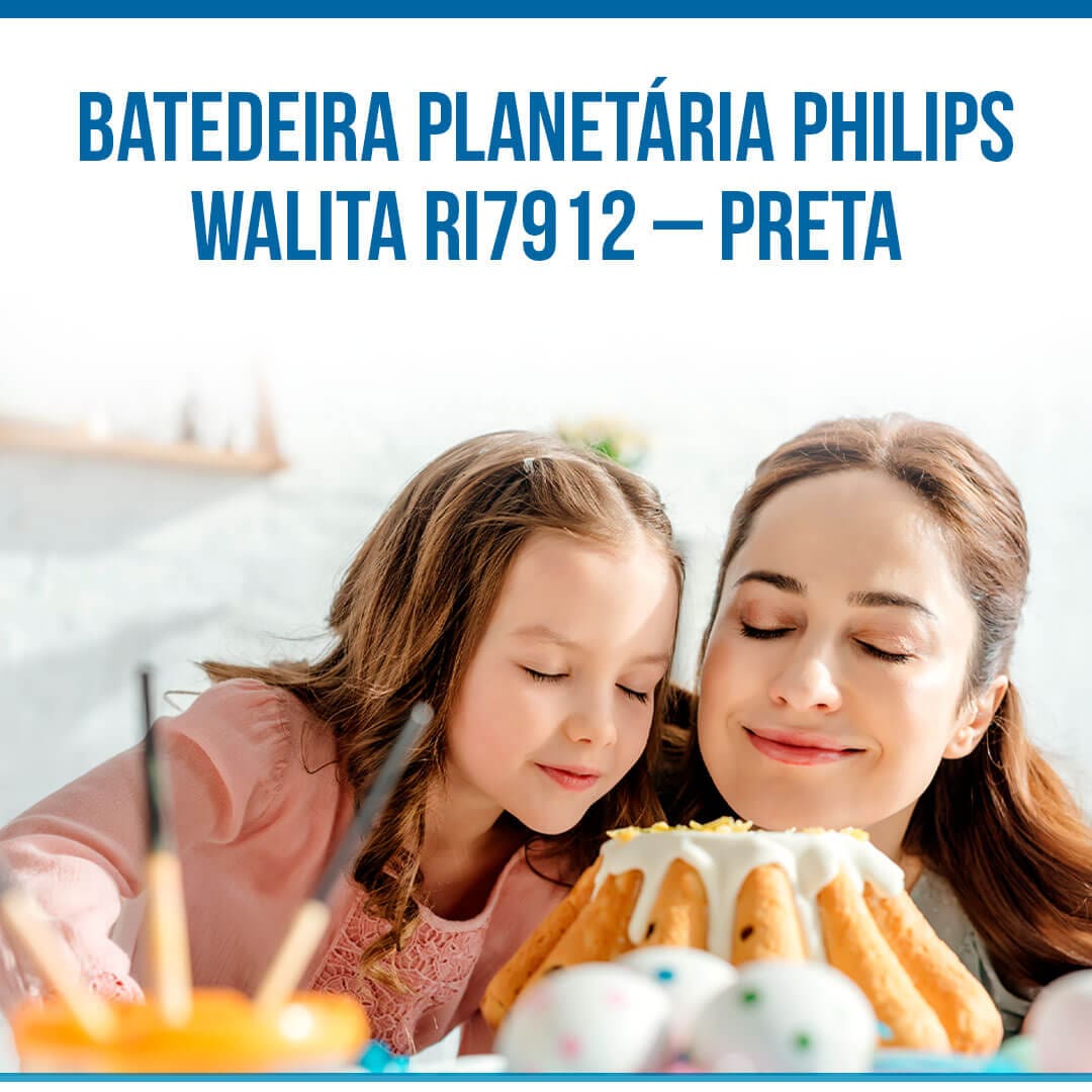 Batedeira Planetária Philips Walita RI7912 Preta