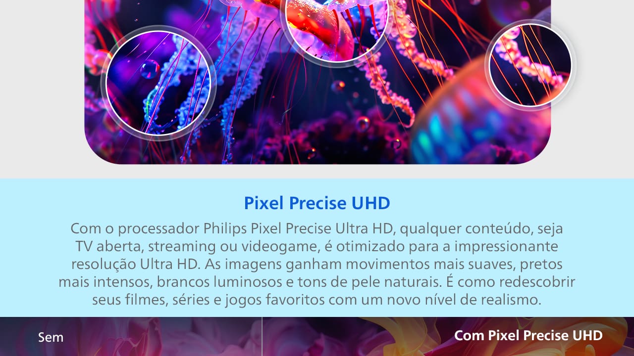 Smart TV 55" 4K Philips 55PUG7300/78 UHD Titan OS