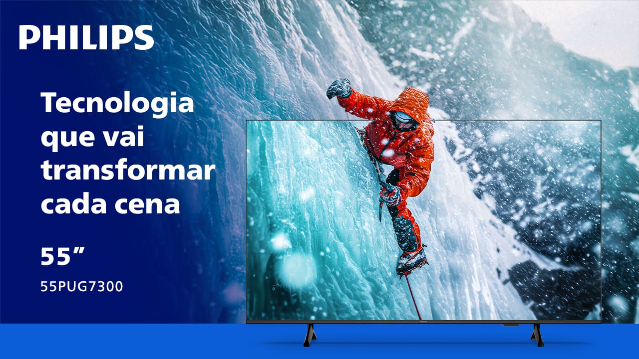 Smart TV 55" 4K Philips 55PUG7300/78 UHD Titan OS