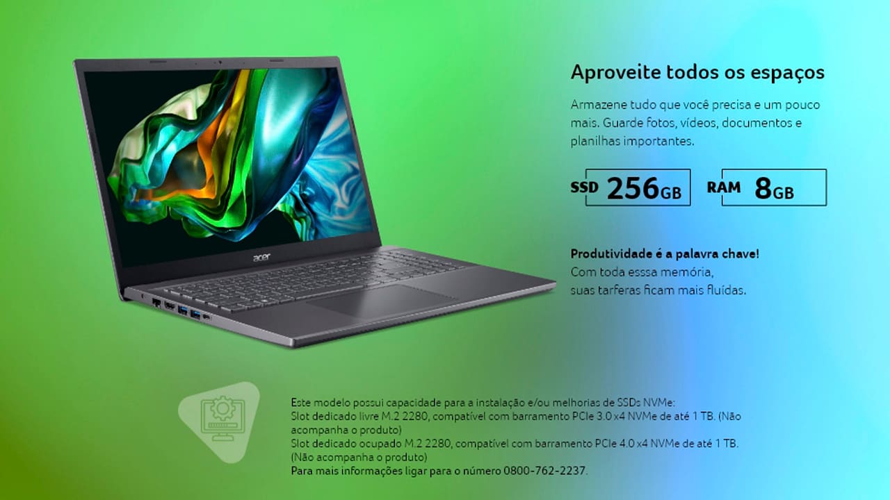 Potência reimaginada Com Ace você vai mais longe. 