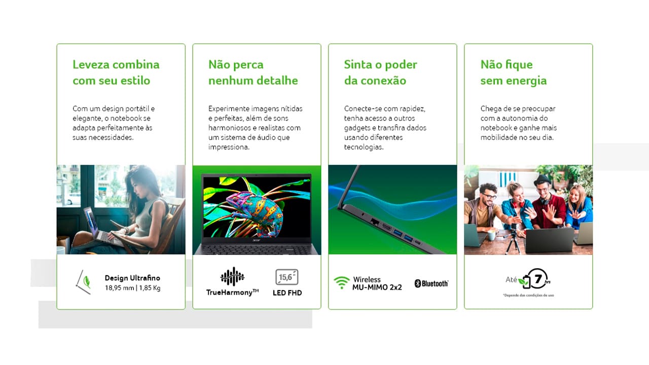 Potência reimaginada Com Ace você vai mais longe. 
