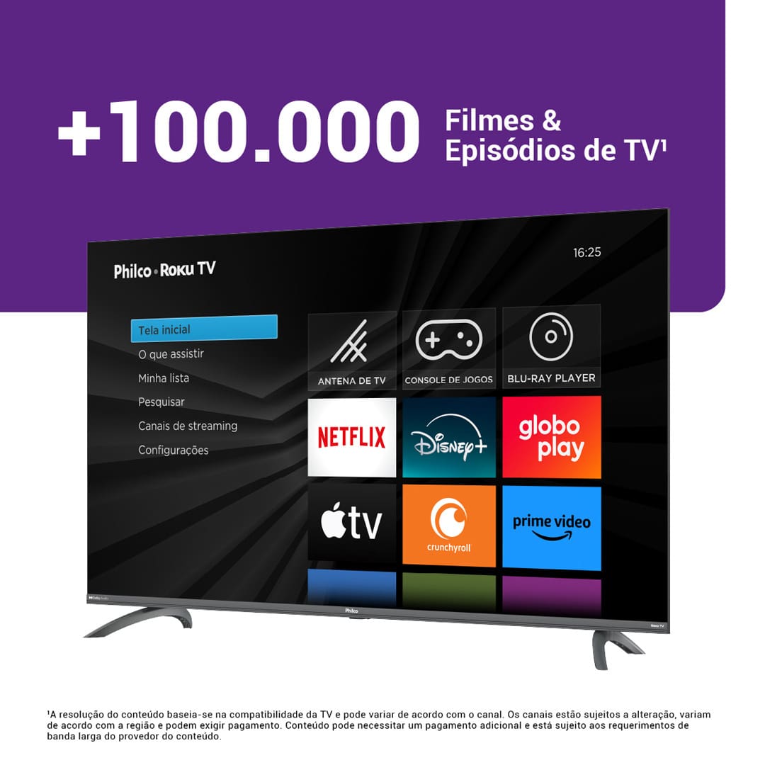 Smart TV 55” Philco Ultra HD 4K DLED PTV55G3ERSGB