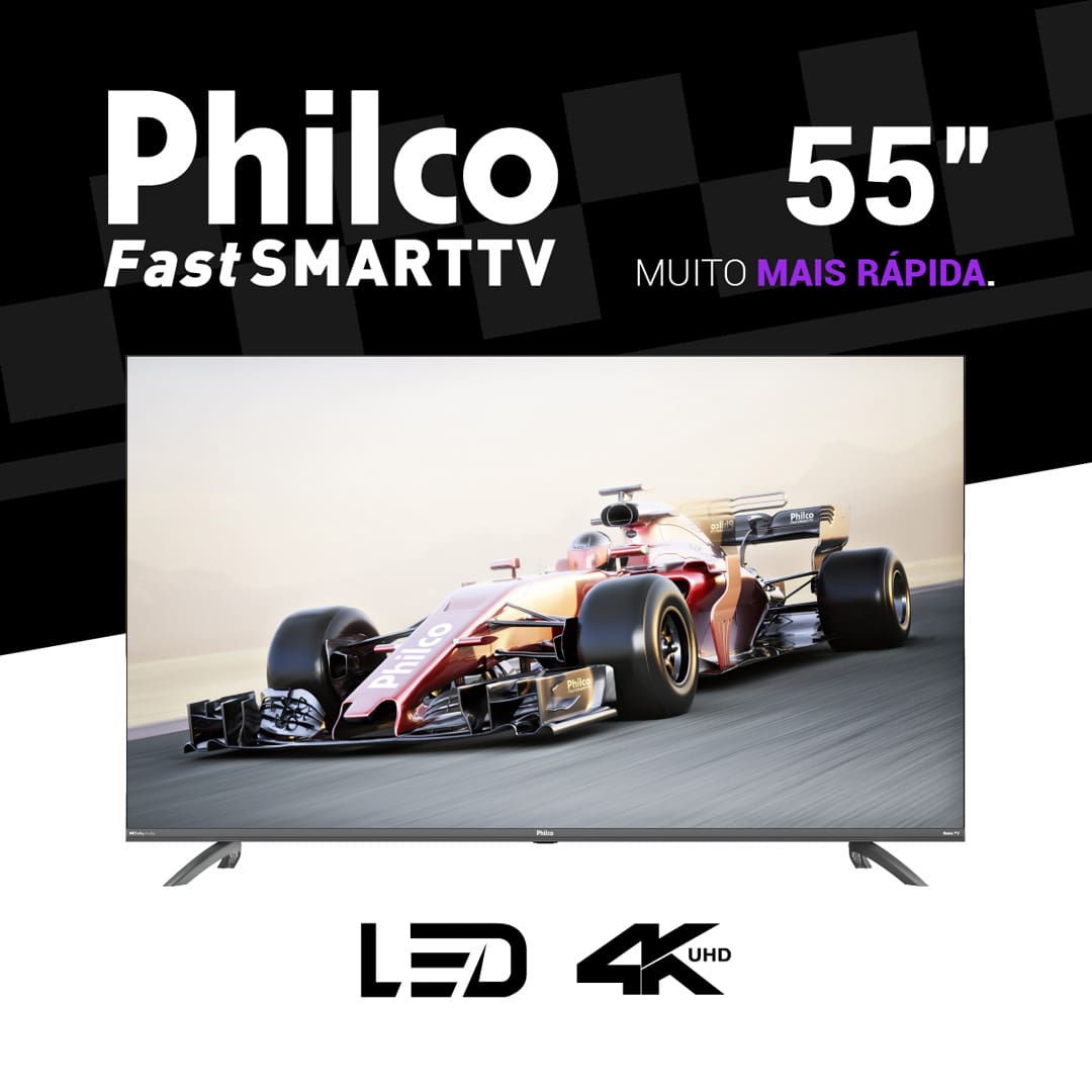 Smart TV 55” Philco Ultra HD 4K DLED PTV55G3ERSGB