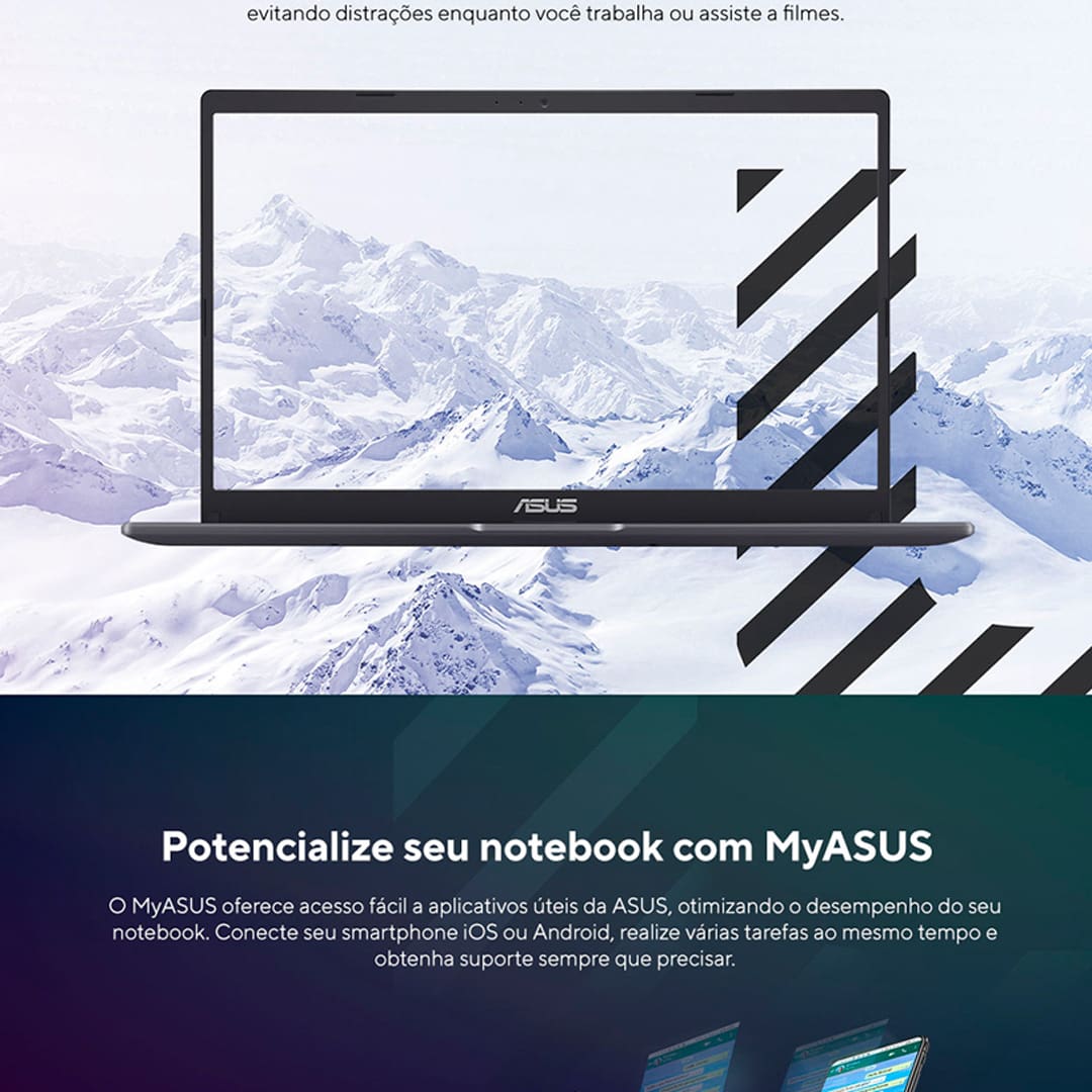 Notebook ASUS Vivobook Go 15 com Intel Celeron Dual Core, 4GB RAM, 128GB e-MMC, Tela 15,6" LED e Windows 11 + Microsoft 365 Personal - E510KA-BR808WS