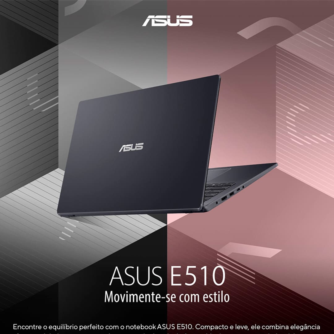 Notebook ASUS Vivobook Go 15 com Intel Celeron Dual Core, 4GB RAM, 128GB e-MMC, Tela 15,6" LED e Windows 11 + Microsoft 365 Personal - E510KA-BR808WS
