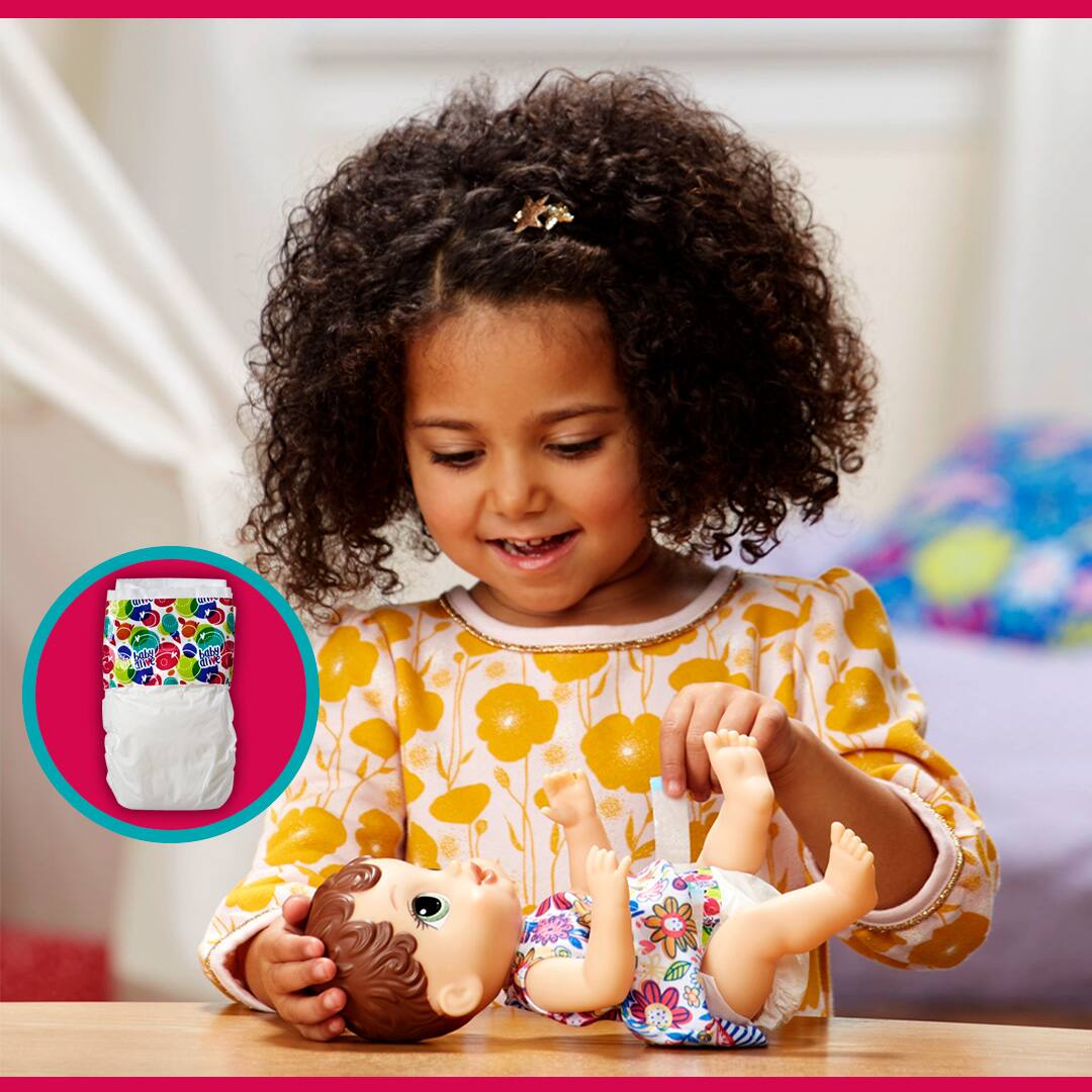 Boneca Baby Alive Hasbro Hora do Xixi Morena atóxica 