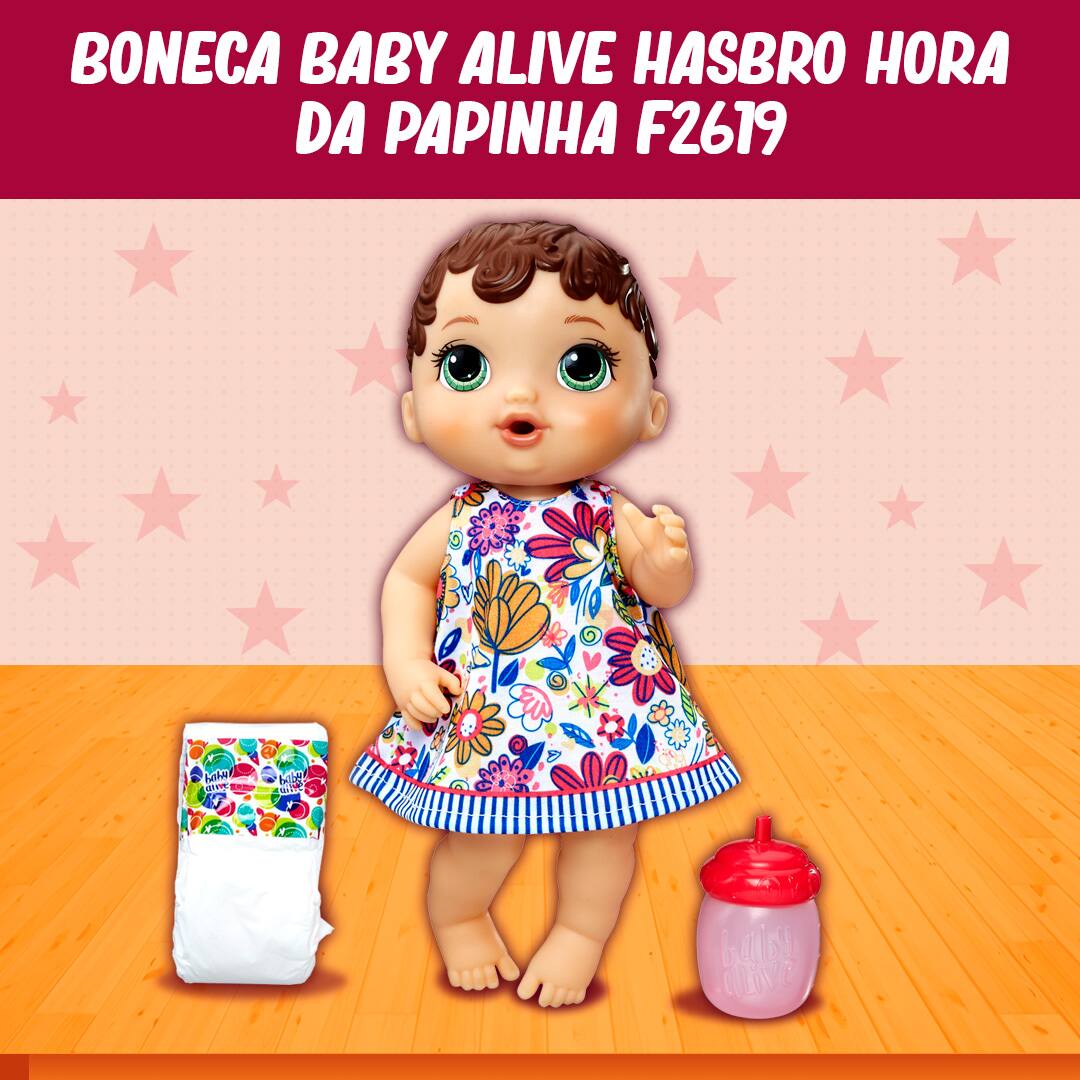 Boneca Baby Alive Hasbro Hora do Xixi Morena