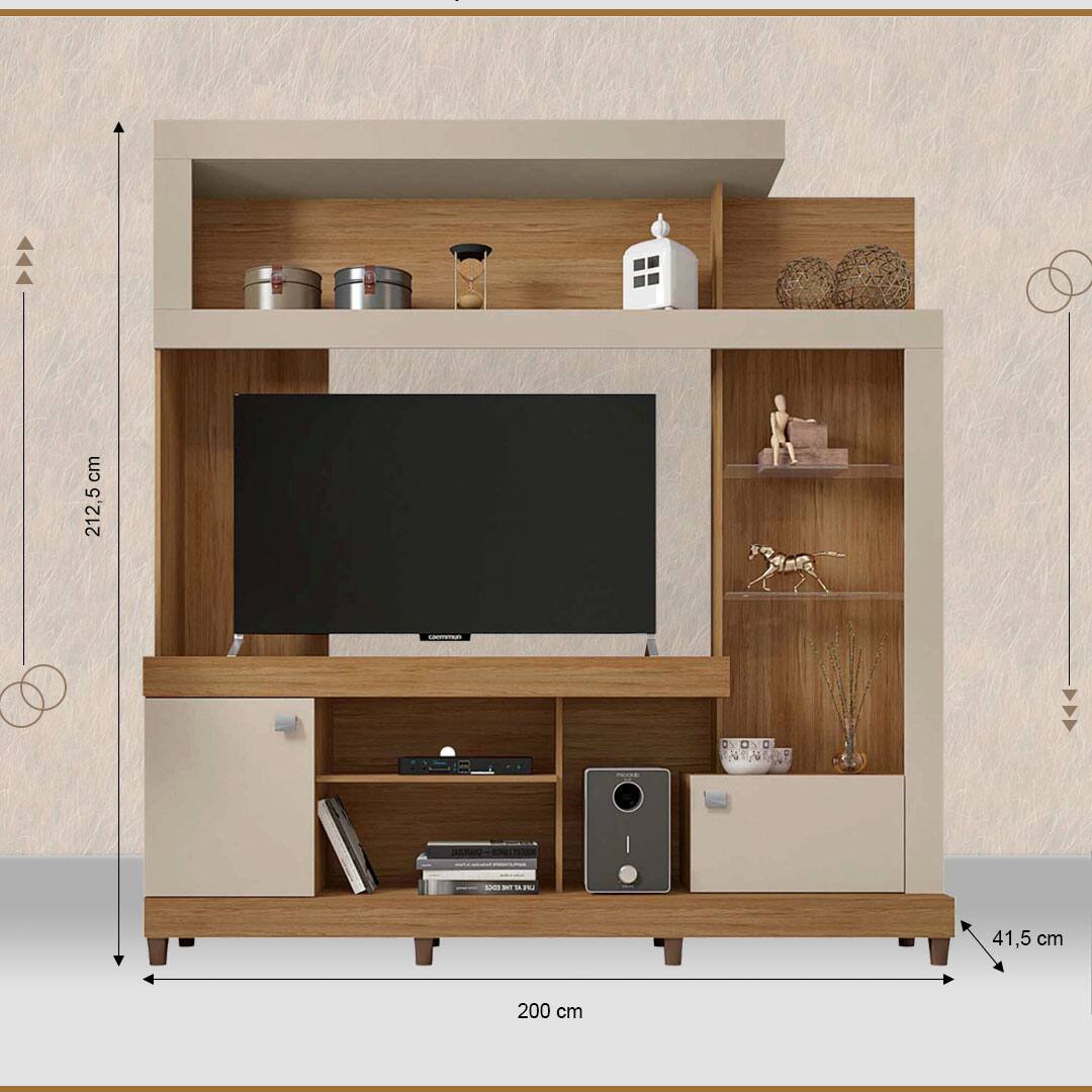 Estante Home Caemmun Zeus estrutura medidas