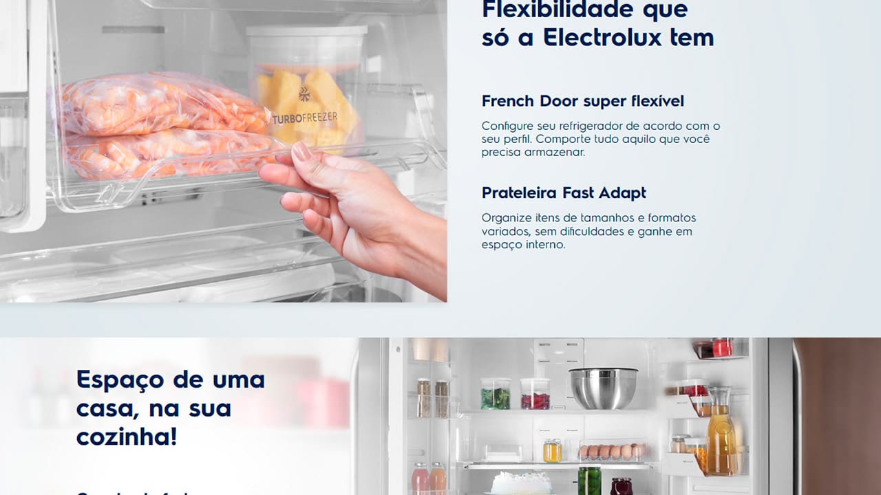 Geladeira Electrolux Multidoor DM84X Frost Free | Casas Bahia