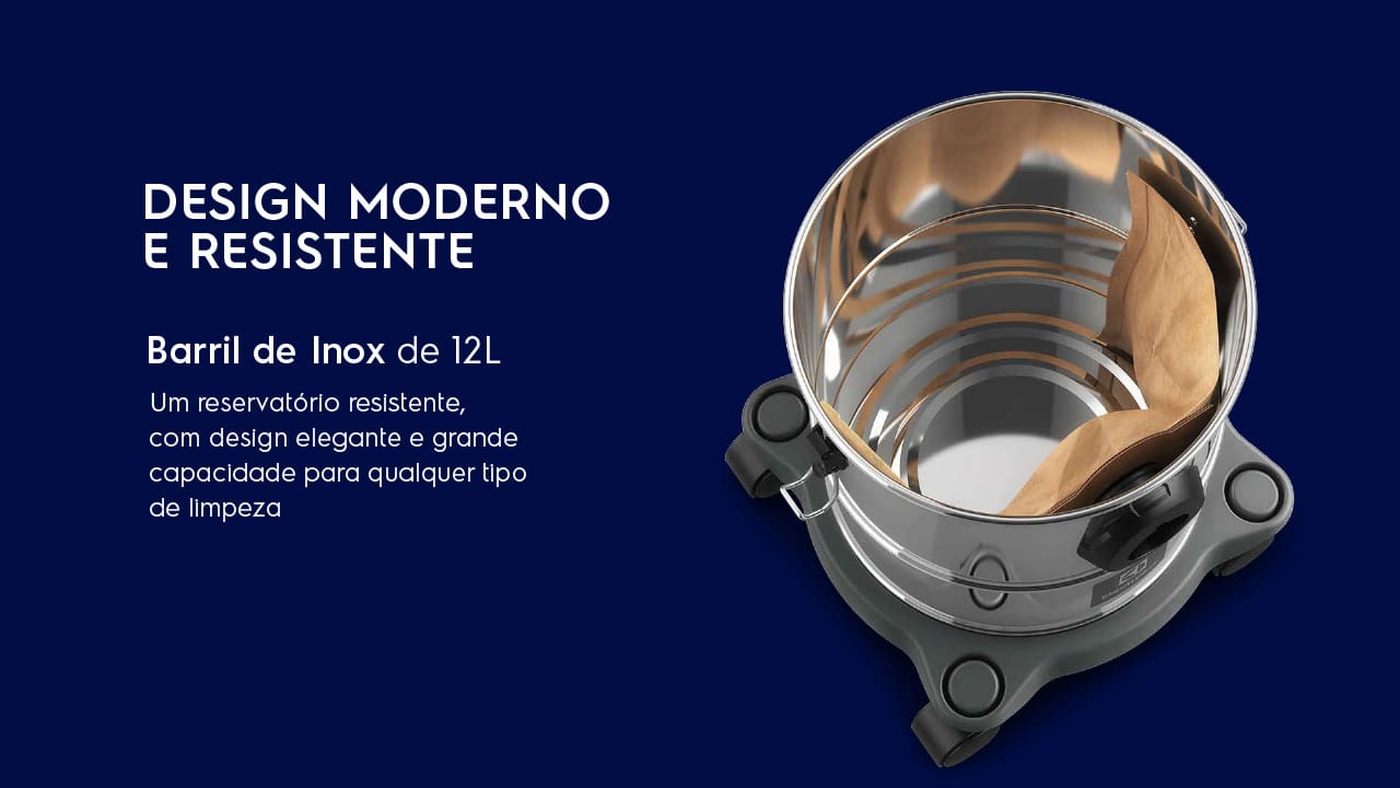 Aspirador de Pó e Água Electrolux GT12i Inox 12L