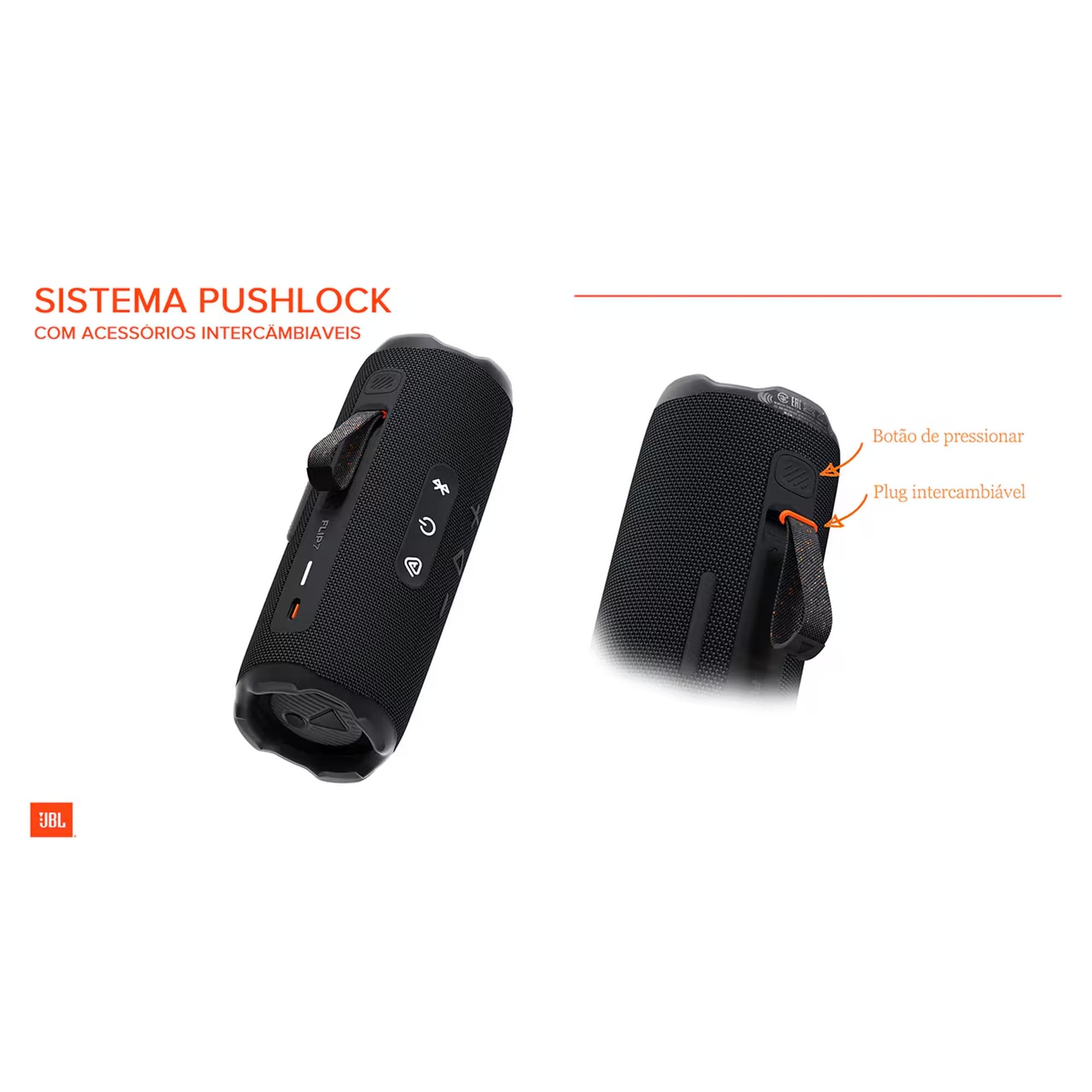 Caixa de Som JBL Flip 7 com Bluetooth e à Prova | Ponto