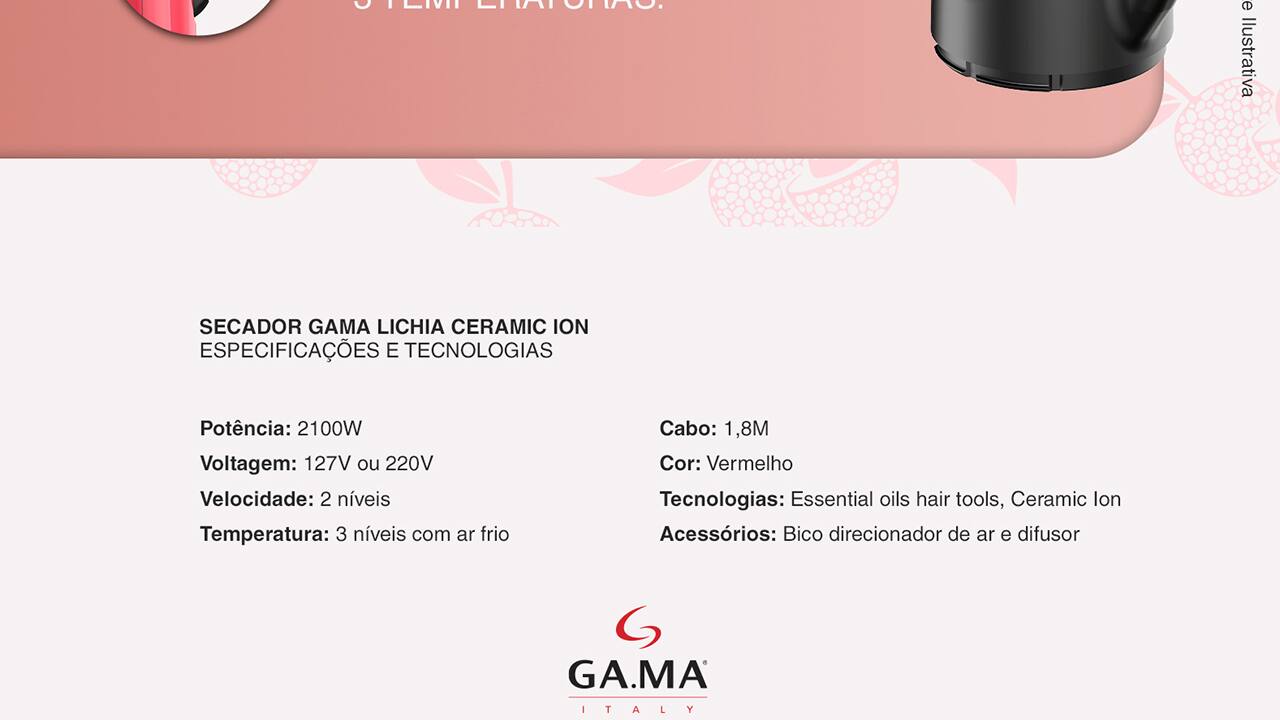 secador-cabelos-gama-italy-lichia-vermelho