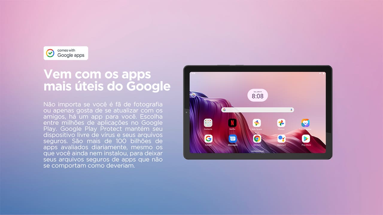 Tablet Lenovo M9 com Tela 9"