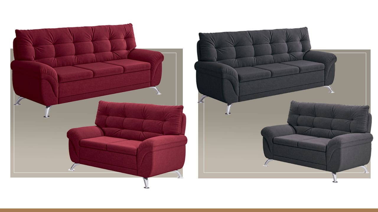 Conjunto Sofá Linoforte Arezzo