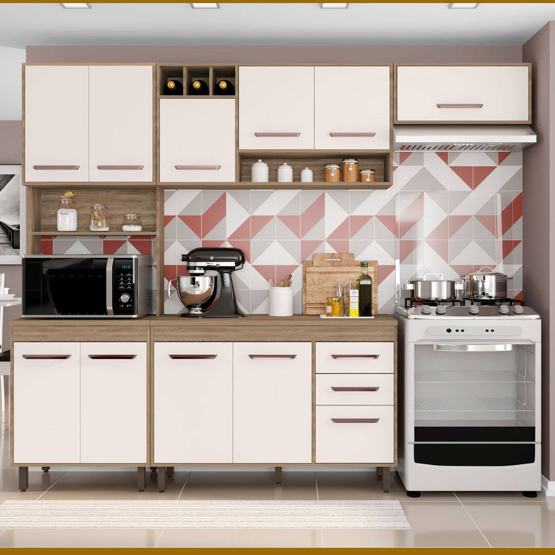 Cozinha Compacta Poliman Barcelona 4 Peças