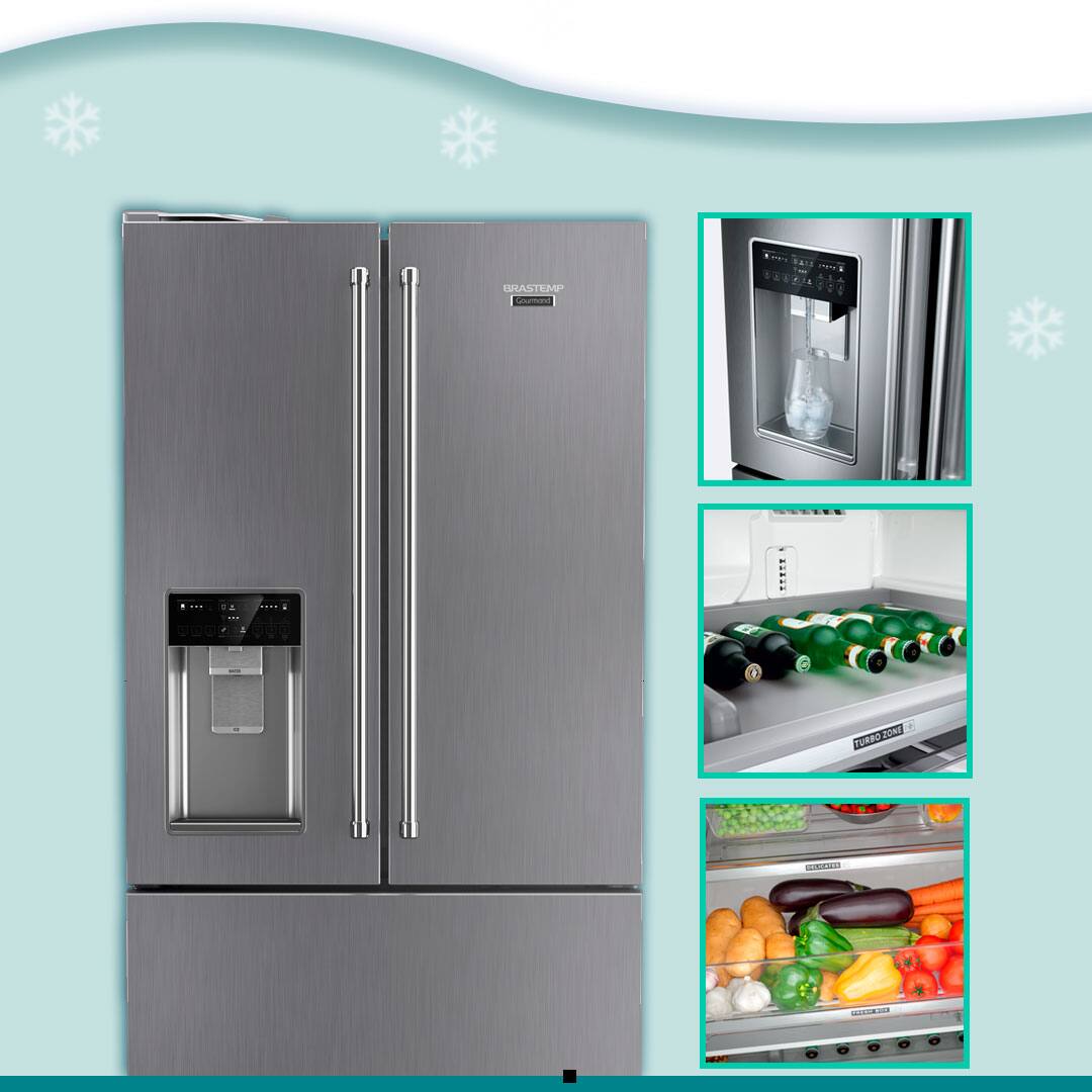 Geladeira French Door Side Inverse Brastemp BRH86AR