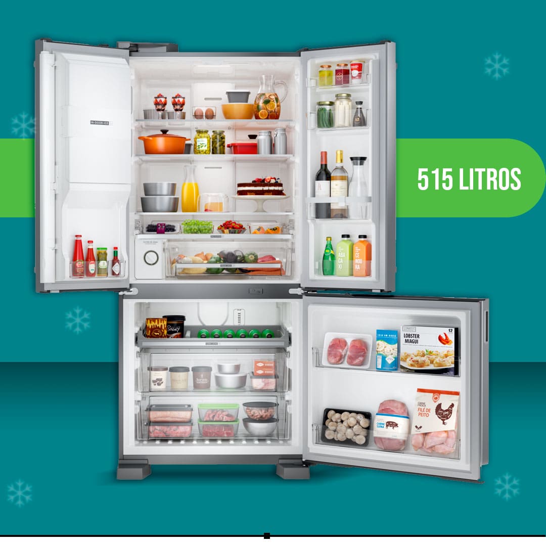 Refrigerador French Door Brastemp BRH86AR Aberto