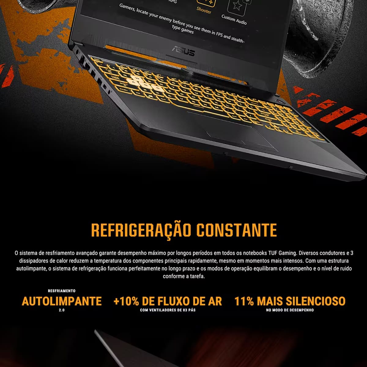 Notebook ASUS TUF Gaming A15 FA506 AMD Ryzen™ 7 7435HS 3.1GHz 8GB