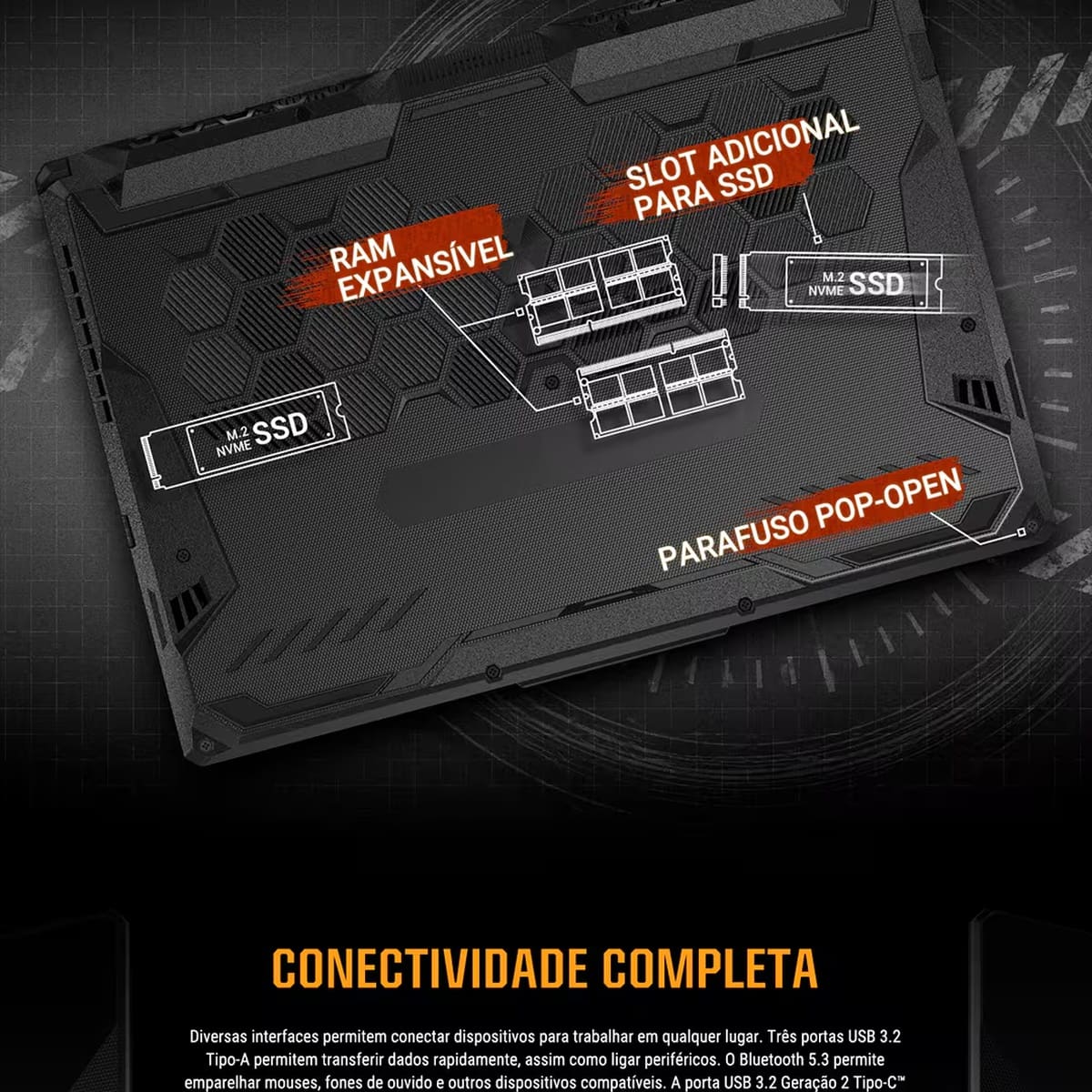 Notebook ASUS TUF Gaming A15 FA506 AMD Ryzen™ 7 7435HS 3.1GHz 8GB
