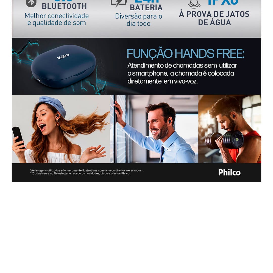 Fone de Ouvido Philco Air Beats PFI96ESA Azul
