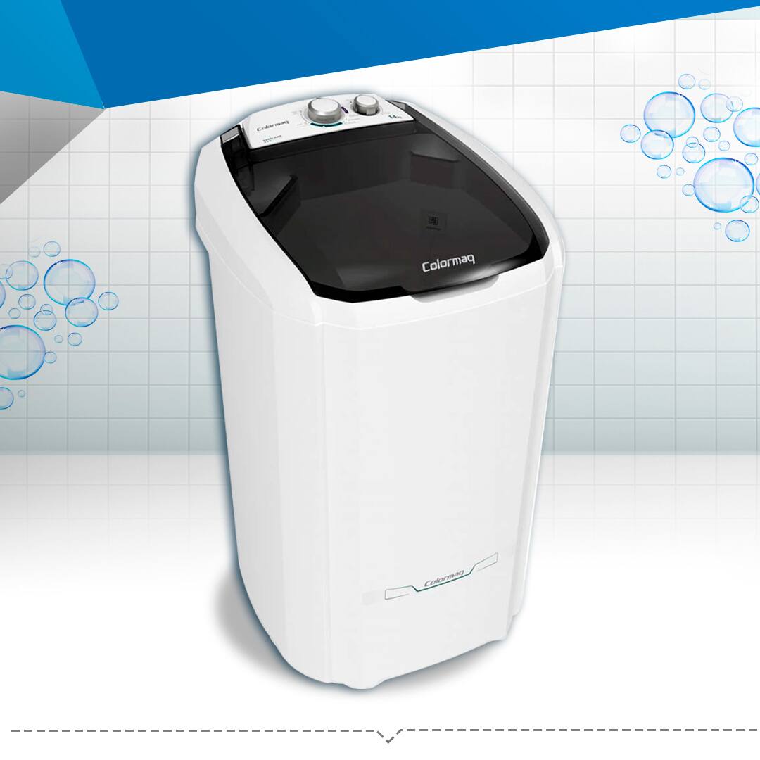 Lavadora Semiautomática Colormaq Facílima LCS14PB Branca 14kg 