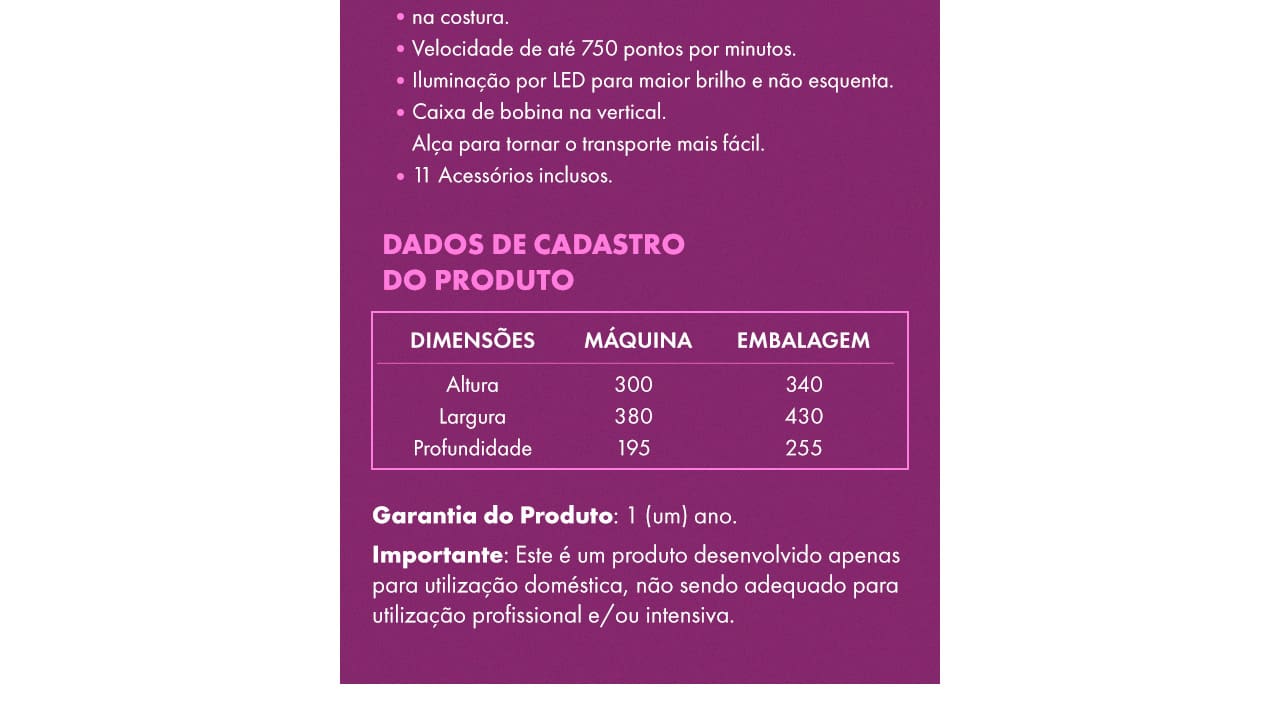 Máquina de Costura Singer M2405 Branca