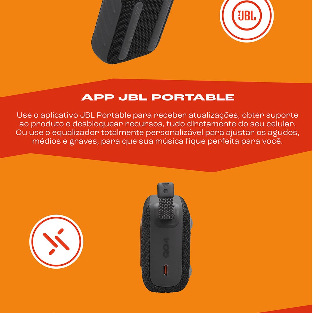Escute suas músicas favoritas da melhor maneira! A Caixa de Som Portátil JBL GO 4 possui sons graves profundos, áudio intenso e tecnologia de ponta. Equipada com Bluetooth 5.3, bateria com até 7 horas de duração mais 2 horas e Playtime Boost, ela é ideal para todos os momentos.