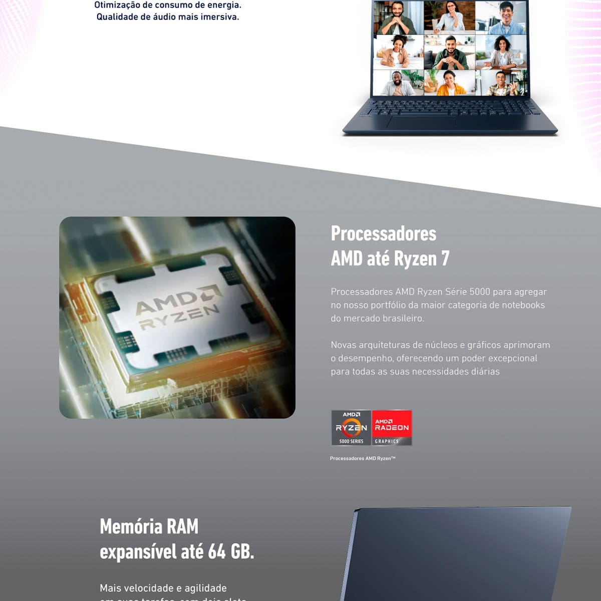 Notebook VAIO AMD Ryzen 5 5625U 16GB RAM 512GB SSD Tela 16" WUXGA Windows 11 - FE16