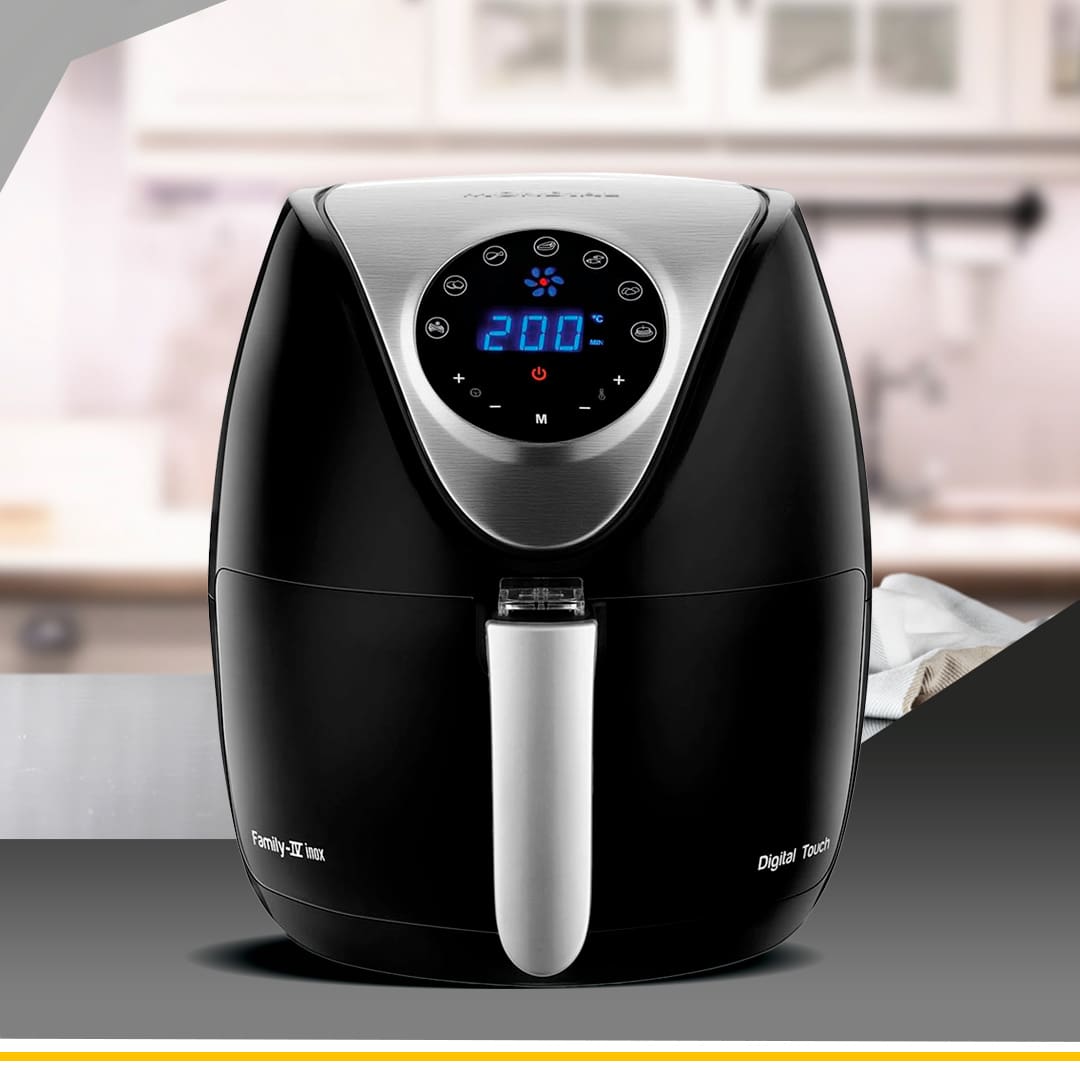 Fritadeira Sem Óleo Air Fryer 4L, Mondial, Vermelho/Inox, 1500W