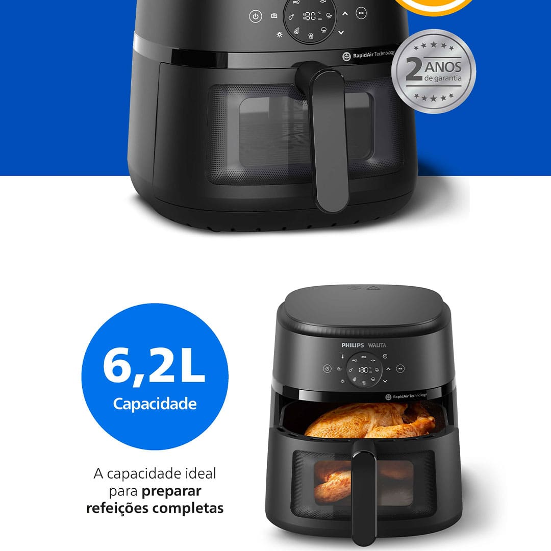 Fritadeira Elétrica Air Fryer Philips Walita 