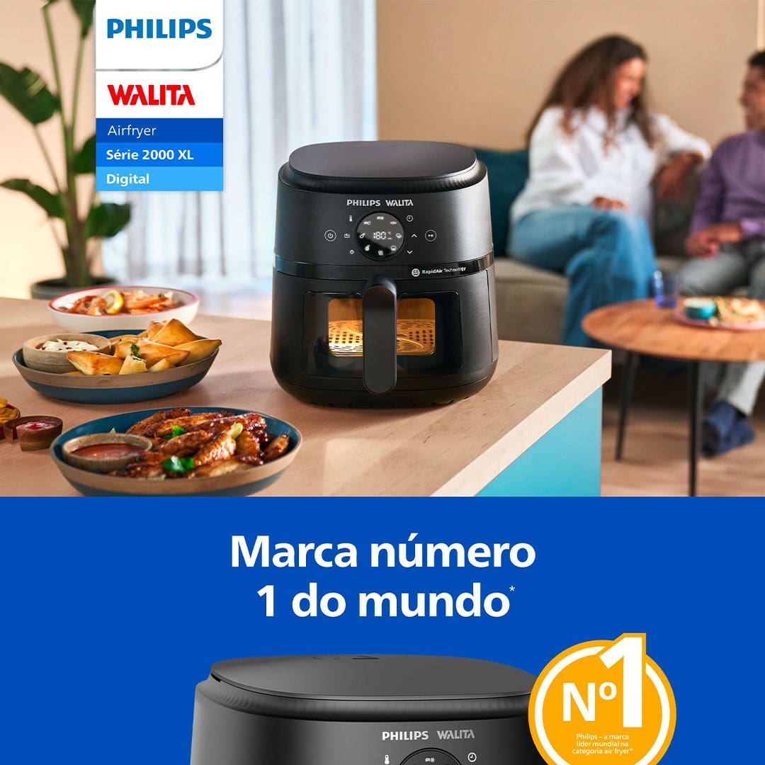 Fritadeira Elétrica Air Fryer Philips Walita 
