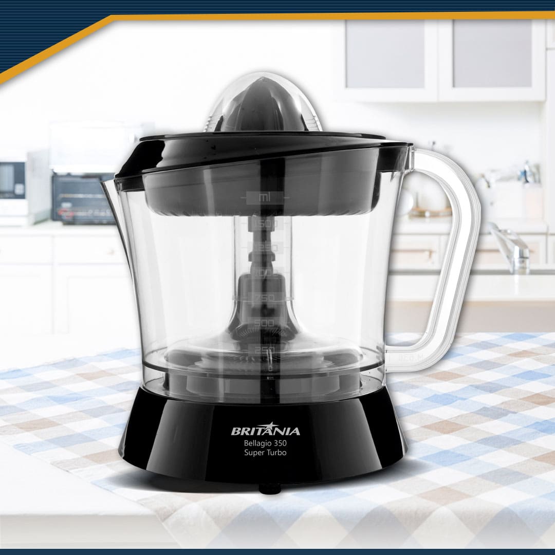 Espremedor de Frutas Britânia Bellagio 350 Super Turbo 35W Preto
