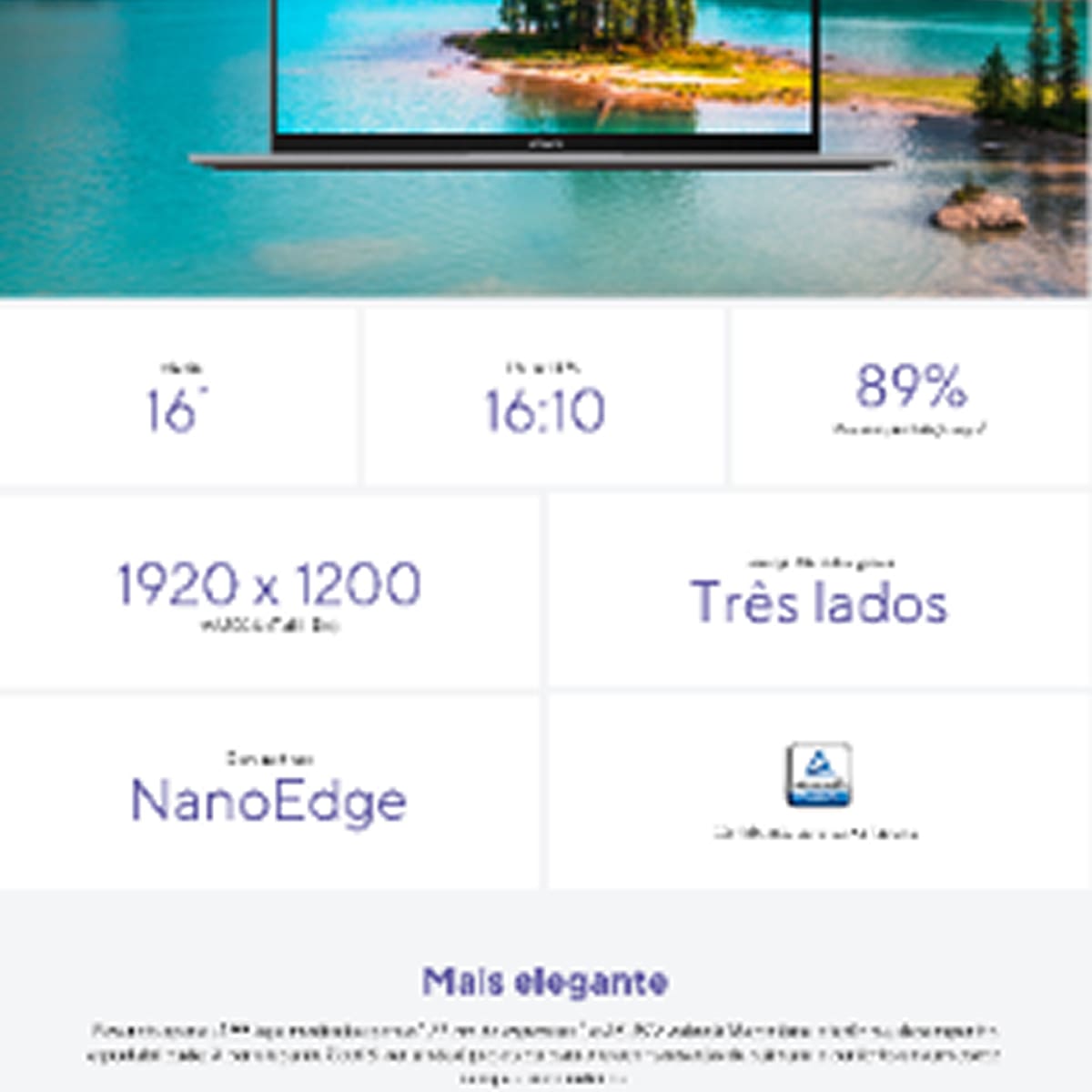 Notebook ASUS Vivobook 16 X1607QA Snapdragon X1 