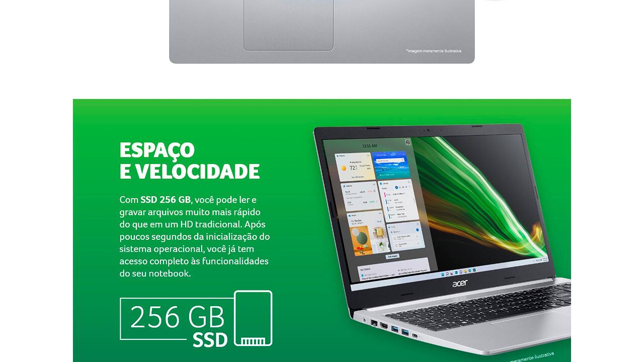 NOT ACER A515-54-57CS CI5/8GB/256GB/15.6/W11 - 55050710